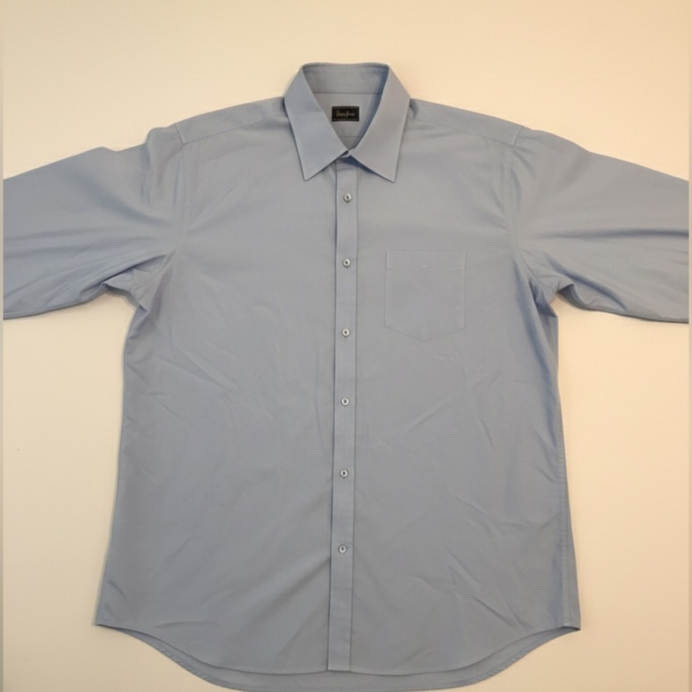 Neiman Marcus Light Blue Cotton Dress Shirt - Size 2XL